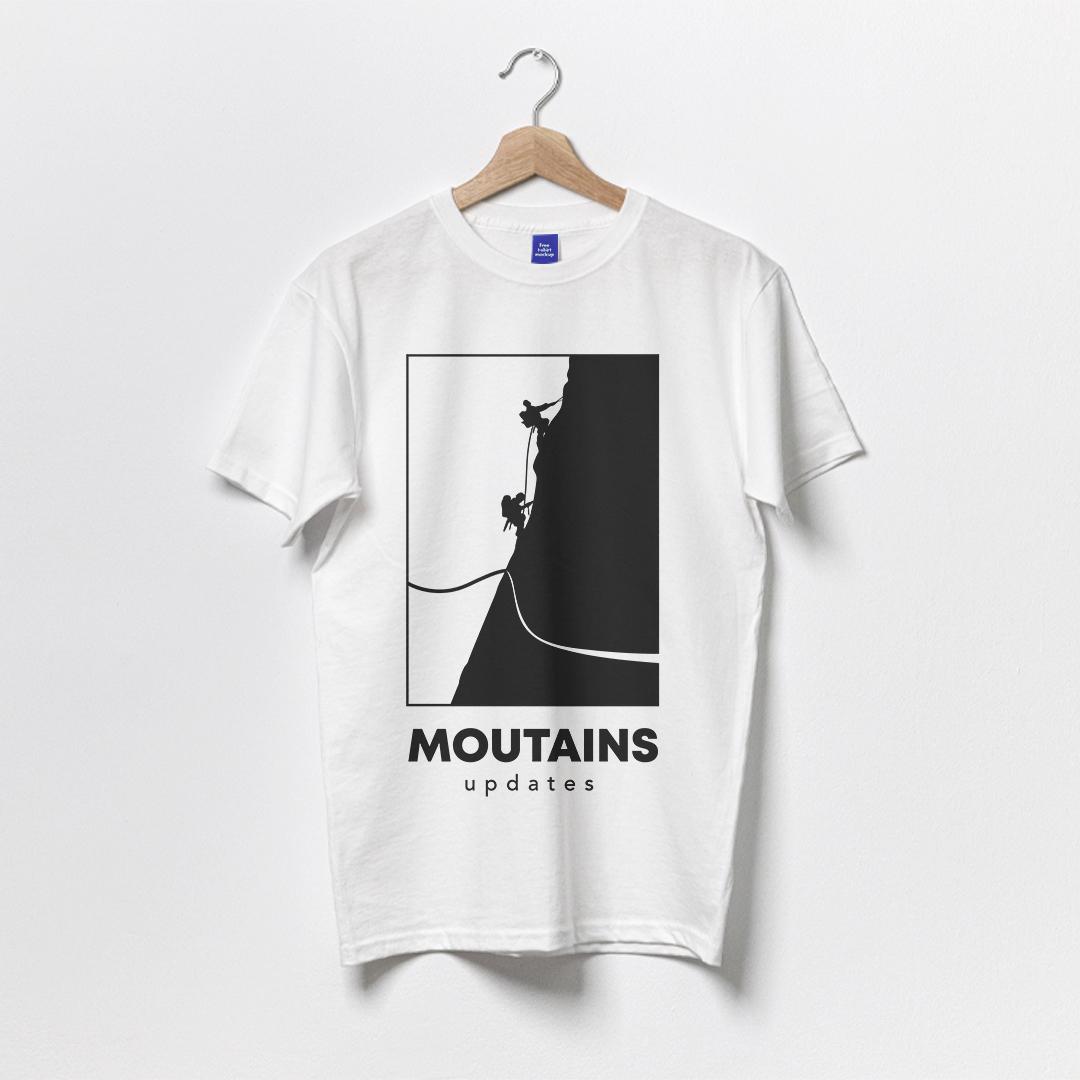 T-shirt création graphique illustration Alpinisme